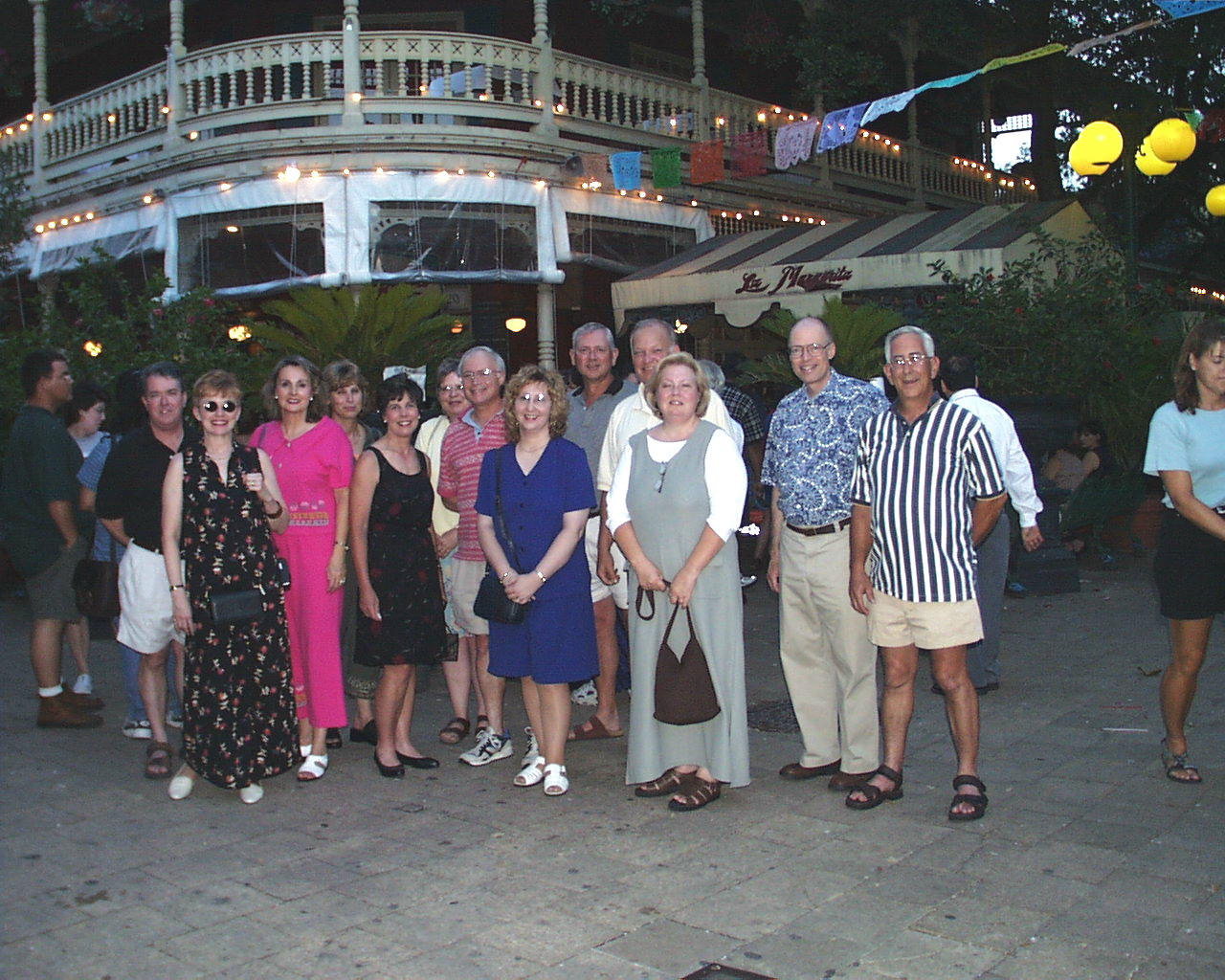 Eddie Bennett, Jacky Nahodil, Marti Atkinson, Paula Saiz, Judy Wytock, Diane Burton, Andy and Jan Figueroa, John Robinson, Dan and Sue Lewis, Don Dillin, and Roger Castro